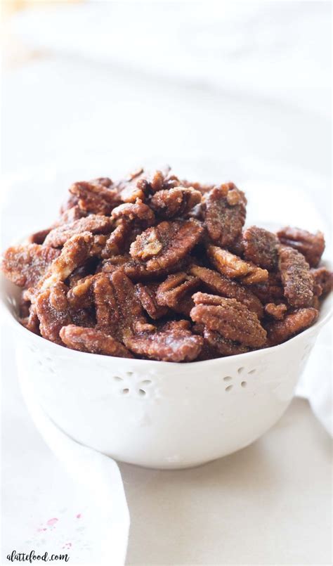 These Easy Maple Candied Pecans Are Made With Maple Syrup Brown Sugar White Sugar And