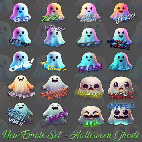ArtStation - Spooktacular Halloween Ghost Emoji Pack by Tommy Designs