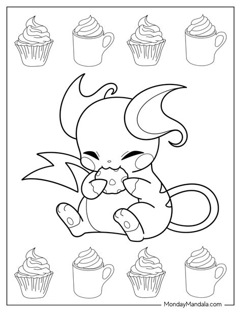 20 Raichu Coloring Pages Free Pdf Printables