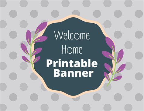 Welcome Home Banner Printable (Free Banner) - 24hourfamily.com