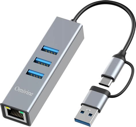 Hub Rozdzielacz W Karta Sieciowa Lan Rj X Usb Usb C Mbps