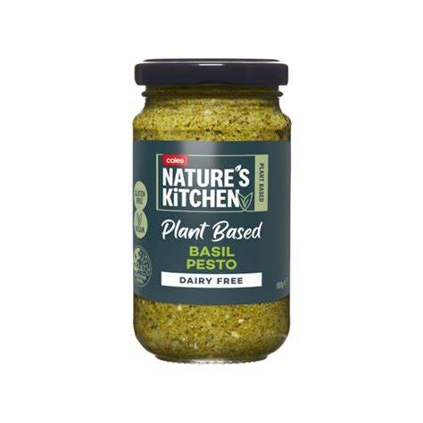 Check Halal Vegan Vegetarian Gluten Free Status Of Coles Natures Kitchen Basil Pesto 180g