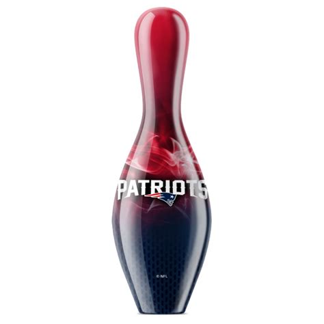 New England Patriots NFL team regulation size bowling pin on fire design