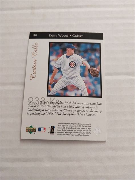 1999 Upper Deck Ovation Curtain Calls R8 Kerry Wood EBay