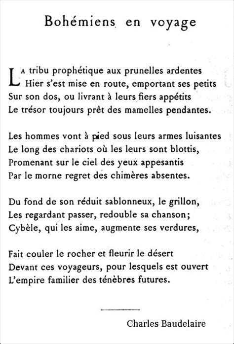 Bohémiens En Voyage Poeme Et Citation Poeme Francais Poèmes Français