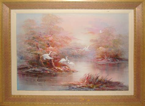 Mid Century Modern Oil Painting of the Florida Everglades | Modernism