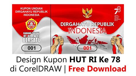 Sharing Membuat Kupon Jalan Sehat Agustus Di Coreldraw Youtube