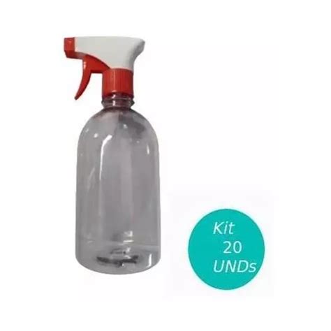 Kit 20 Pet Borrifador Pulverizador Válvula 500ml Vermelho MercadoLivre