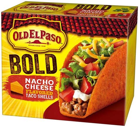 Old El Paso Stand N Stuff Bold Nacho Cheese Flavored Taco Shells 10ct