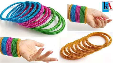 How To Make Silk Thread Fancy Side Bangles Silk Thread Bangles With