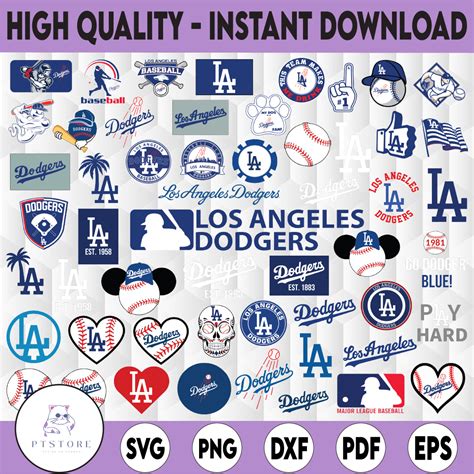 53 Files La Dodgers Cut Files Svg Files Baseball Clipart Cricut Los