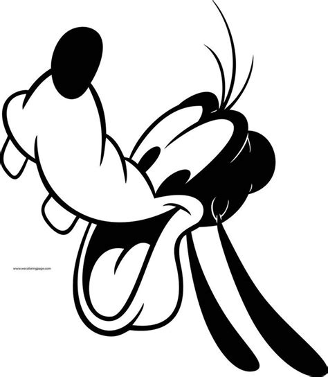 Disney Goofy Face Open Mouth Coloring Page Goofy Face Cartoon