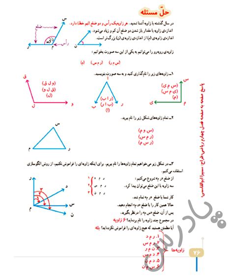 گام به گام فصل چهارم ریاضی چهارم پادرس