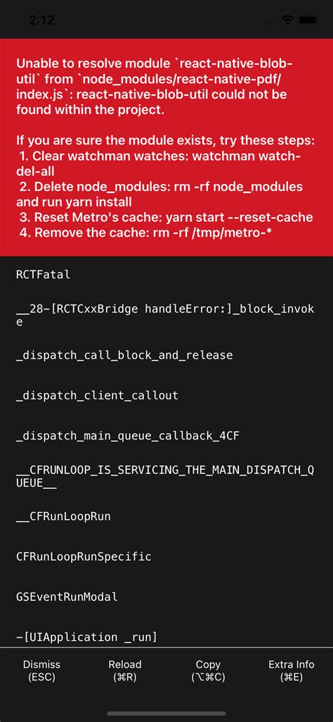 Ios Unable To Resolve Module React Native Blob Util Stack Overflow