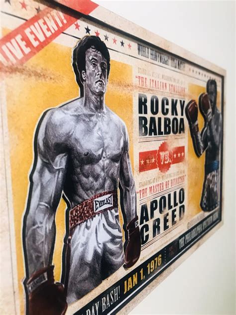 Rocky Balboa Vs Apollo Creed 3d Printing Poster Embossed Wall Etsy