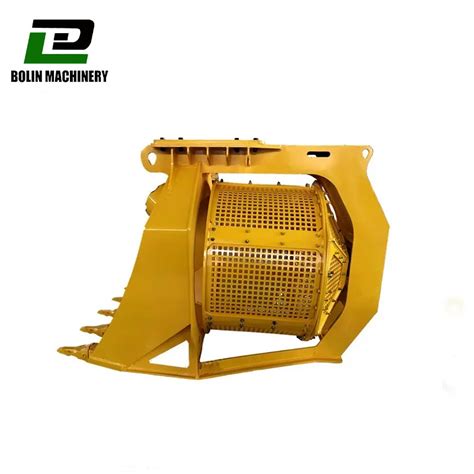 High Quality Official Hydraulic Skid Steer Soil Rotating Screening