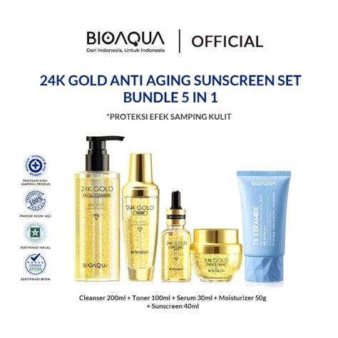 Bioaqua 24K GOLD ANTI AGING SET Shopee Malaysia