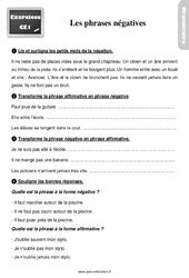 Formes De Phrases Eme Primaire Exercice Valuation R Vision Le On