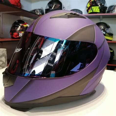 Casco Kov Novak Blade Morado Con Certificado Dot Meses Sin Intereses