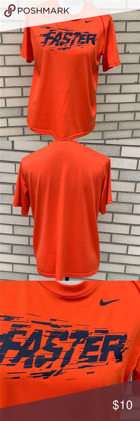 Nike Faster Graphic Orange Shirt Nike Orange Graphic Shirt Has Lots Of