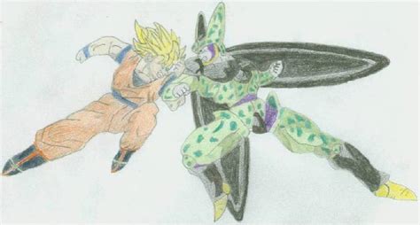 Goku vs Cell by CloneWarrior - Fanart Central