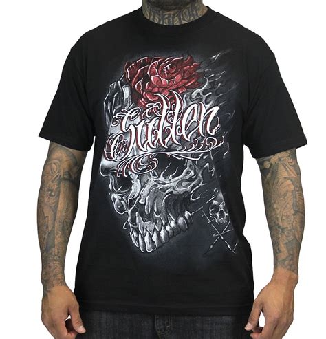 Sullen Skull Melt Tattoo Style Tshirt Tshirt Style Tattoo Style Sullen