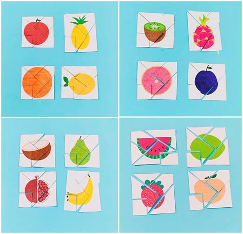 Fruit Puzzle Printable, Fruit Printable, Fruit Learning, Color Learning, Kids Learning Printable ...