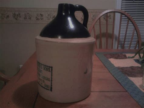 Late 1800searly 1900s Alex Webers Sons Grocers Stoneware Whiskey Jug