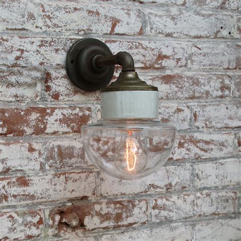 Clear Glass Brass Vintage Cast Iron Arm Scones Wall Lights For Sale At