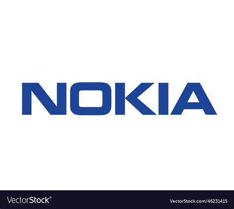 Nokia logo brand phone symbol blue design Vector Image