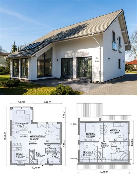 Einfamilienhaus Neubau Mit Wintergarten Erker Satteldach Architektur