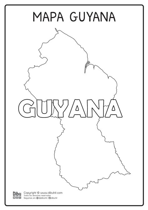 Mapa De Guyana Con Nombre Dibuhit