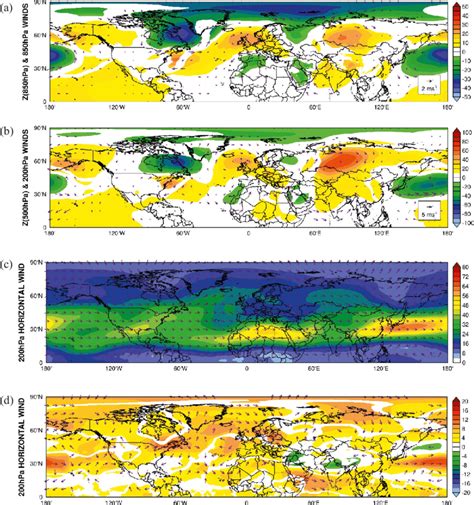 A 850 Hpa Geopotential Height Shading M And Horizontal Wind Vector