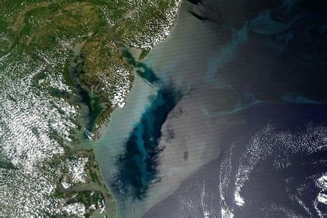 Dark features appear near the Delmarva Peninsula - Earth.com