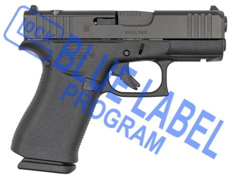 Glock 43x Mos Blue Label 9mm Pistol Black Slide 2 10rd 339