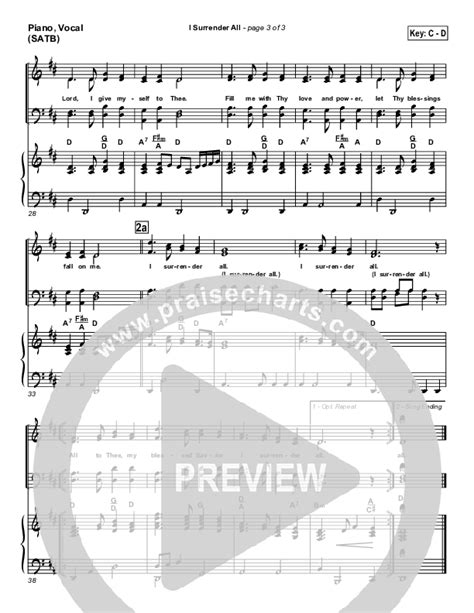 I Surrender All Sheet Music PDF (Traditional Hymn / PraiseCharts ...