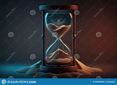 Hourglass with Glowing Sand Background Wallpaper Stock Illustration ...