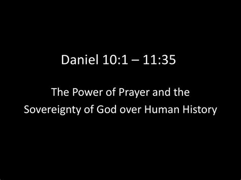 The Power Of Prayer And The Sovereignty Of God Over Human History Ppt Download