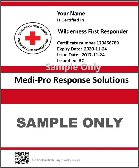 Canadian Red Cross Wilderness Medical First Responder courses in