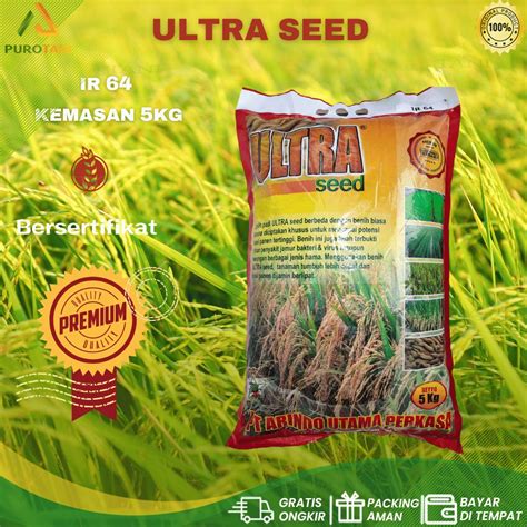 Jual Benih Padi Unggul Ir 64 Ultra Seed Premium 5kg Shopee Indonesia