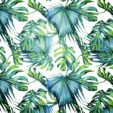 Blue Jungle Leaves Monstera Wallpaper From Monstera