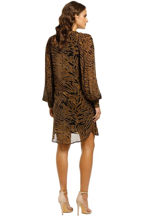 Tiger Print Dress By Ganni For Hire Glamcorner