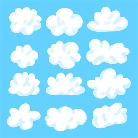 Premium Vector Cartoon Clouds Collection