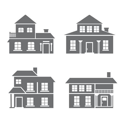 house vector black and white 24527401 Vector Art at Vecteezy