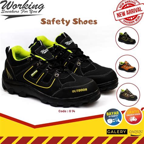 Jual Shopee Brand Sepatu Safety Ujung Besi Kerja Proyek Hiking Riding