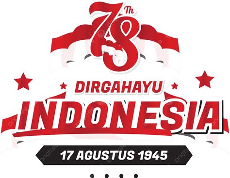 Felice Repubblica Di Indonesia 78 Anni Di Indipendenza 17 Agosto 2023 Vettore Giorno