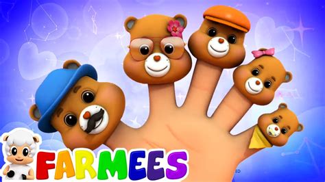 Teddybär Finger Familie Zeichentrick für Kinder Kinderreime