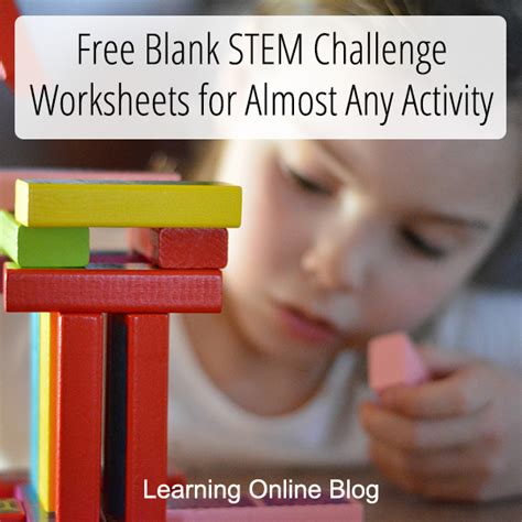 Free Blank STEM Challenge Worksheets For Almost Any Activity