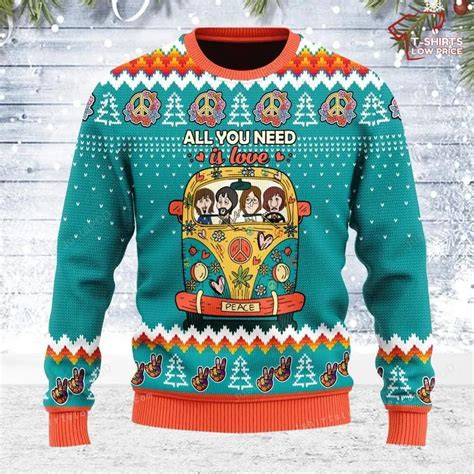 Merry Christmas All You Need Is Love Ugly Sweater T Shirts Low Price