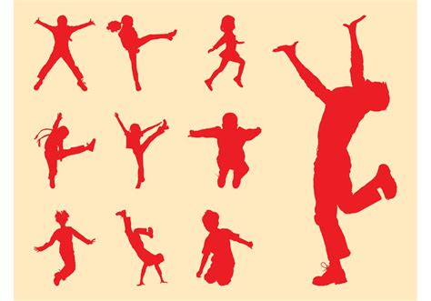 Kids Silhouette Free Vector - (11726 Free Downloads)